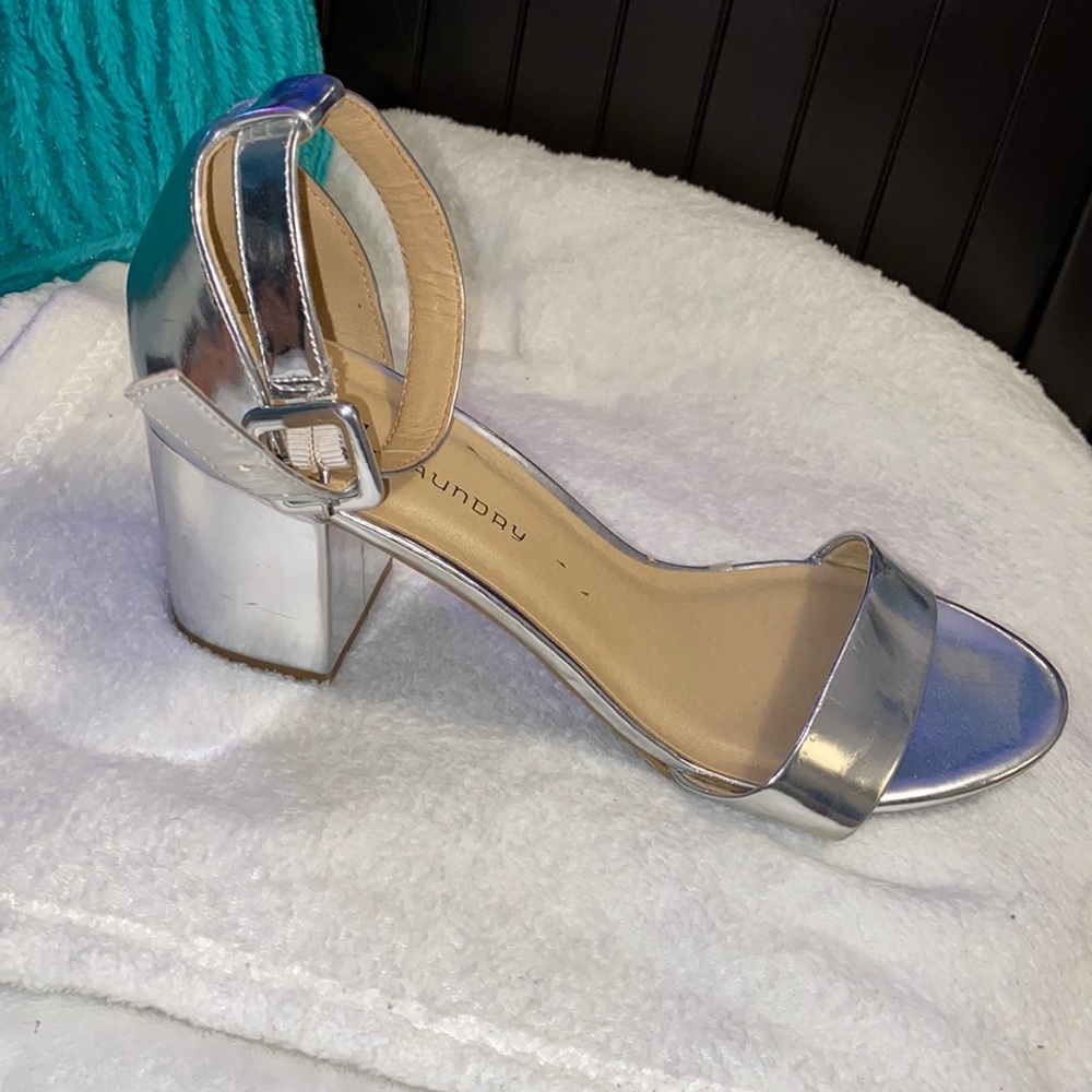 Silver shiny heels!